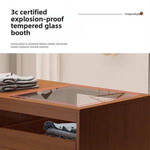 ビンテージスタイルセントラルアイランドカウンターレジカウンターディスプレイカウンター装飾ディスプレイキャビネットショーケースカウンター受付 - Product Image 6