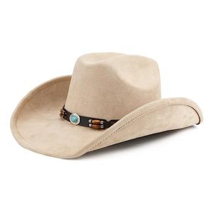Chapeau de cowboy unisexe en feutre de luxe Fedora Casquette de cowgirl OEM ODM Fabricant <span class=keywords><strong>Castor</strong></span> en laine à large bord pour homme pour les fêtes d'hiver Pêche - Product Image 4