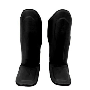 Protège-tibias de boxe et MMA en cuir PU léger avec fermeture auto-agrippante haute taille pour arts martiaux - Product Image 4