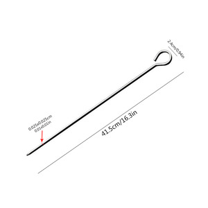 Thép không gỉ xiên Gậy Set Ring xử lý Heavy-Duty BBQ kabob xiên tái sử dụng ngoài trời kim loại thịt xiên cho cắm trại - Product Image 3