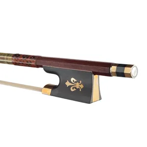 Archet de <span class=keywords><strong>violon</strong></span> Pernambuco grande performance 4/4 taille <span class=keywords><strong>Concert</strong></span> niveau professionnel archet de <span class=keywords><strong>violon</strong></span> fait main Arco ébène Fleur De Lis grenouille - Product Image 1