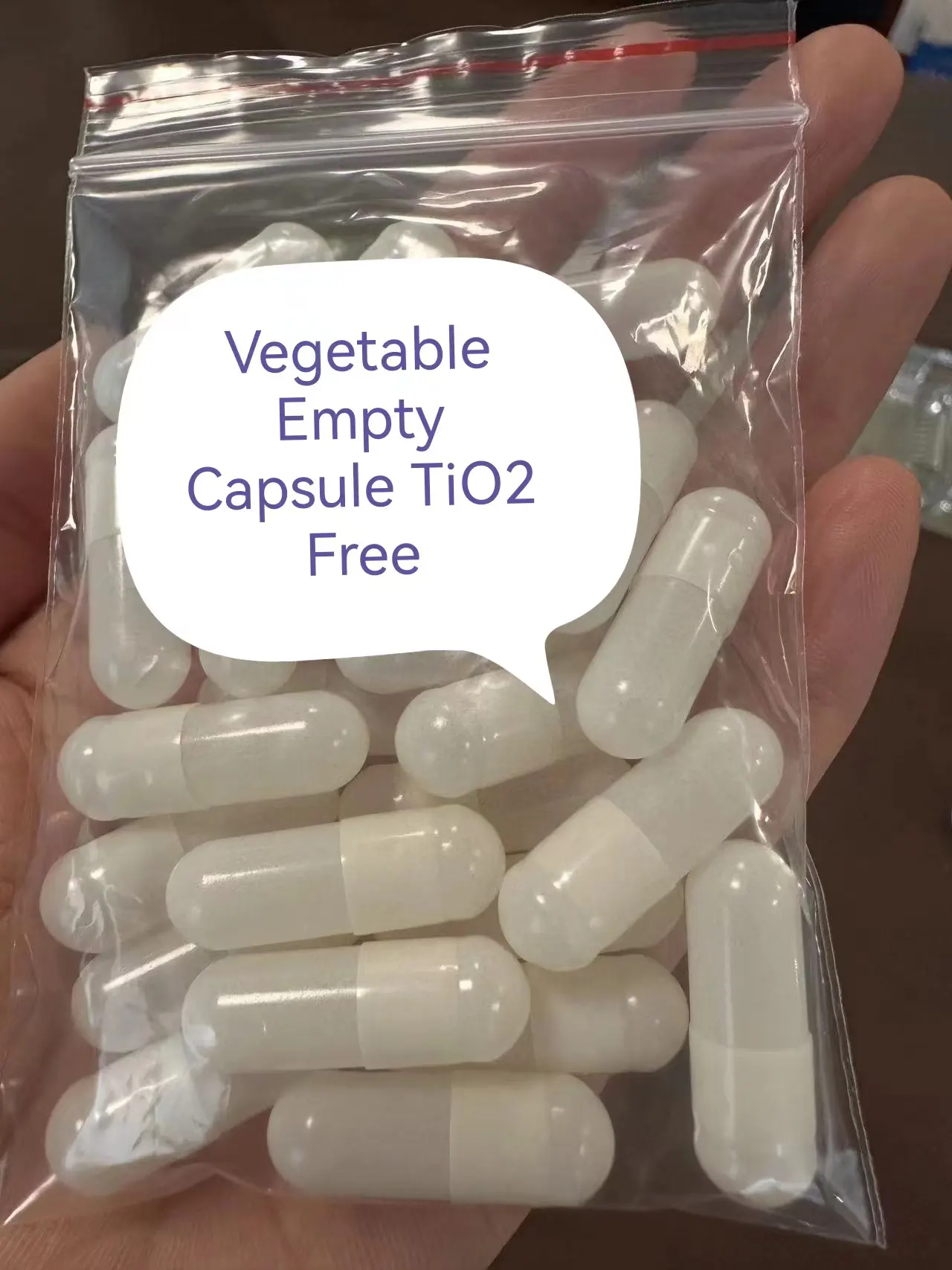 Capsules vides claires de capsule sans capsule vide pharmaceutique biodégradable de TIO2