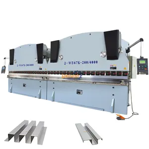 Máquina dobradeira dobradeira hidráulica CNC para chapa metálica 8 mm 250 Ton