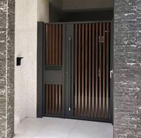 Op maat gemaakte schuifbare handmatige anti-diefstal poort van aluminiumlegering met modern design voor villa's