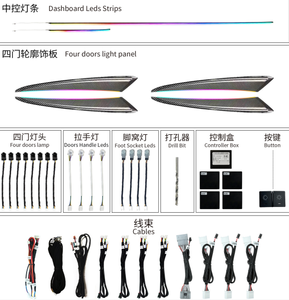 ไฟภายในสร้างบรรยากาศแบบ RGB 64สีใช้ได้กับรุ่น2014-2020แบบอะคริลิค <span class=keywords><strong>Aura</strong></span> ซิงค์1:1แม่พิมพ์ไฟ LED ภายในรถยนต์ - Product Image 1