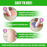 Nouveau lot de 27 patchs apaisants pour les piqûres de moustiques et les piqûres d'insectes, traitement post-piqûre de moustique