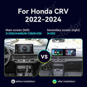 Autoradio à double écran <span class=keywords><strong>23</strong></span>'' pour Honda CRV 2022-2024, Android 14, navigation GPS, lecteur multimédia, autoradio sans fil CarPlay - Product Image 2