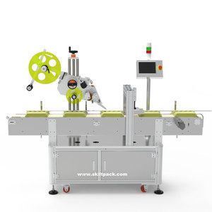 Étiqueteuse industrielle pour plateaux à œufs, plateaux à baies, emballages de boulangerie, en acier inoxydable, avec contrôle servo PLC et connexion à base de données - Product Image 2