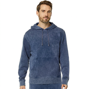 Clean Design <b>Men</b> Hoodie with High Quality Fabric Relaxed Pullover Fit and Deep <b>Pouch</b> Pocket Solid Street Casual Look - Product Image 1
