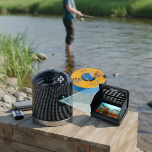 Drone <span class=keywords><strong>de</strong></span> pêche portable <span class=keywords><strong>en</strong></span> plastique moulable avec détecteur <span class=keywords><strong>de</strong></span> poissons, libération d'appâts, caméra sous-marine, treuil télécommandé, étanche IP68, 8000 mAh - Product Image 3