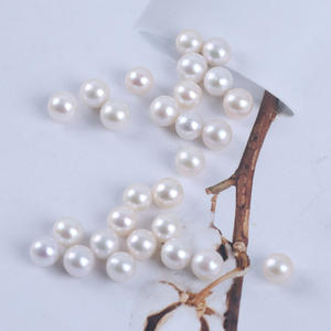 Perles rondes en perles d'eau douce naturelles de haute qualité, 6-6,5 mm, perles en vrac pour la fabrication de bijoux en gros, peuvent être perforées - Product Image 5