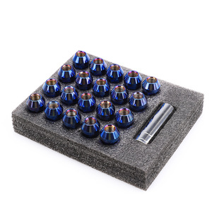Tuercas de Rueda Modificadas M12 M14 Hexagonales de 19 mm y 45 mm de Longitud con Acabado Cromado Arcoíris para Reemplazo y Reparación - Product Image 4