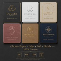 Cartes de visite personnalisées de luxe en papier fantaisie avec bordure dorée |   Cartes de visite professionnelles en coton 600 g/m² de qualité supérieure pour les marques de cosmétiques et de soins de la peau