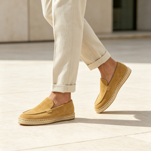 <span class=keywords><strong>Mocasines</strong></span> Clásicos de Ante para <span class=keywords><strong>Hombre</strong></span> Hechos a Mano - Zapatos de Verano con <span class=keywords><strong>Suela</strong></span> de Yute Tejida, Transpirables y Fáciles de Poner - Product Image 2