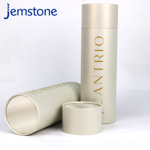 Boîte d'emballage cylindrique en carton kraft pour capsules de gel alimentaire à base de plantes, design personnalisé, recyclable, tube en papier pour poudre de protéines - Product Image 5