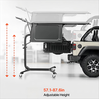 Sistema de Almacenamiento para Retirar el Techo Rígido Wrangler 2/4 Puertas YJ TJ JK JL 4XE para Soporte de Cric y Herramientas de Vehículo, Negro