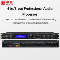 Procesador de Audio Digital 2x4 DSP Crossover con Control Automático de Ganancia 96kHz 24-bit para Sistema de Sonido de Teatro, Bar o Escenario, Metálico DAP-24 DAP-36