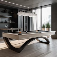 Table de billard et de ping-pong combinée de luxe au design moderne, personnalisable, en bois massif, 7FT 8FT 9FT, table de billard pour salles de billard