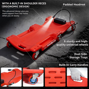 Tabla de reparación de vehículos con luz LED, herramienta de mantenimiento de servicio automotriz con piezas de repuesto para patinetas, equipo de reparación de carrocerías - Product Image 4
