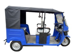 Motocicleta Eléctrica de 3 Ruedas para Adultos, Mototaxi con Cabina, Triciclo TVS Tuktuk, 1000W de Potencia, 3 Asientos para Pasajeros, Carrocería Cerrada - Product Image 5