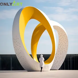 Projeto de instalação de escultura de metal arquitetônica enorme internacionalmente famosa e customizada em Qatar, distrito cultural