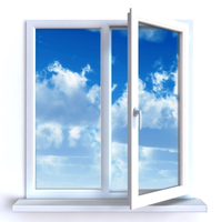 Juego de Ventanas y Puertas de PVC, Tamaño Personalizado, Resistentes a Huracanes, Doble Acristalamiento, Insonorizadas, para Proyectos de Construcción de Casas y Villas