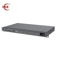 Sistema de Telefonía IP PBX VoIP con 8/16/24/32 Puertos POE, Gateway, 500 Extensiones SIP, 12 Canales FXS, LAN Cableada, para Oficina y Hogar