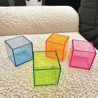Großhandel Extrudierte Gegossene Design-Farbige Acrylbox mit Schiebedeckel Plexiglas-Vitrine Anpassbare Farbe Premium Acryl Waschbar