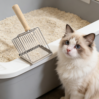 En gros, Pelle à litière pour chat en métal à mailles fines, grande taille, pour le nettoyage des excréments d'animaux