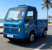 Mini-camion électrique à empattement court avec cabine fermée, accessoires standard complets, capacité de charge lourde, véhicule électrique