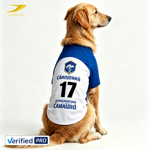 Maillot de football léger et à séchage rapide pour chien, style France, avec logo personnalisé, pour l'été et les activités sportives quotidiennes des chiens - Product Image 1
