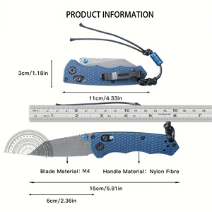 Couteau pliant portable BM290 durable à pointe de lance pour la survie, le camping, la randonnée quotidienne et l'EDC, M4 OEM DIY - Product Image 6