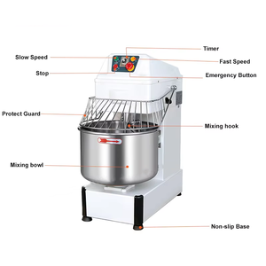 New Saudi Arabia 22L Spiral Dough <b>Kneading</b> <b>Machine</b> Food Grade Stainless Steel Adjustable Speed for Baking Bread Cake Flour - Product Image 5