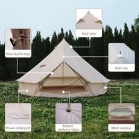 Tente cloche spacieuse pour famille, OEM/ODM, 4-6 personnes, quatre saisons, installation facile, imperméable, ventilée, tissu Oxford