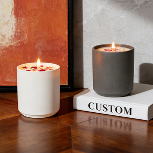 Juego de Frascos de Cerámica para Velas, Minimalistas, Cilíndricos, de Porcelana, Acabado Mate, de Lujo, para Fabricación de Velas, Venta al Por Mayor - Product Image 6