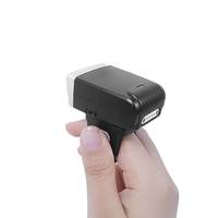 Inventario de almacén de fábrica, escáner de código de barras de código QR, interfaz inalámbrica USB y COM, producto en stock con lector de dedo anular