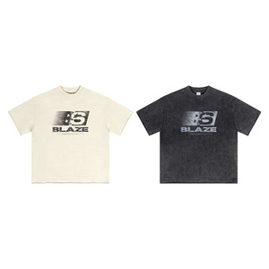 Tendencia de verano 2024 para hombres en Europa y los Estados Unidos, nueva camiseta de manga corta lavada de algodón suelto Retro americano para hombres - Product Image 6