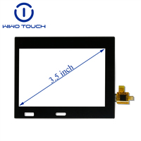 Pantalla LCD de 3.5 Pulgadas, Negra, Táctil Capacitiva Multipunto, con Interfaz IIC