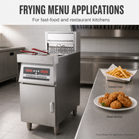Friteuse électrique commerciale Baiwin, machine à frire profondément pour restaurant, cuisine, poulet frit, frites et snacks