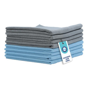 Serviette <span class=keywords><strong>de</strong></span> nettoyage d'hôpital en microfibre sans bordure Seaby, écologique, séchage rapide, absorbante, 16''x16'', usage polyvalent - Product Image 1