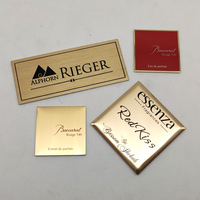 Logo personnalisé Texture Design Métal Autocollant Étiquettes de parfum Plaque signalétique Logo de marque Estampage étanche pour emballage cosmétique