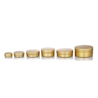 Latas de Aluminio Metálicas Modelo KX de 20 ml, D39*H20 mm, Recipientes Redondos Recargables con Tapa y Brocha para Bálsamo Labial, Crema Cosmética