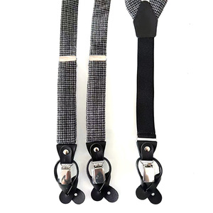 <span class=keywords><strong>Tirantes</strong></span> de Traje Ajustables de Alta Calidad para Hombre Adulto <span class=keywords><strong>con</strong></span> Cuatro Clips Metálicos, Material de Cuero y Algodón, Regalo - Product Image 1
