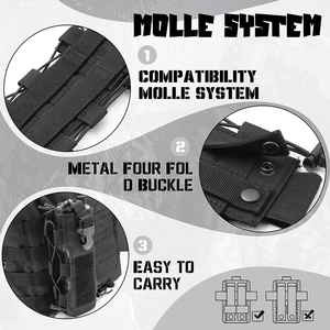 <span class=keywords><strong>Tactical</strong></span> Molleラジオトーキーポーチウエストバッグホルダーポケットポータブルインターホンホルスターキャリーバッグウォーターカップケースホルダー - Product Image 4