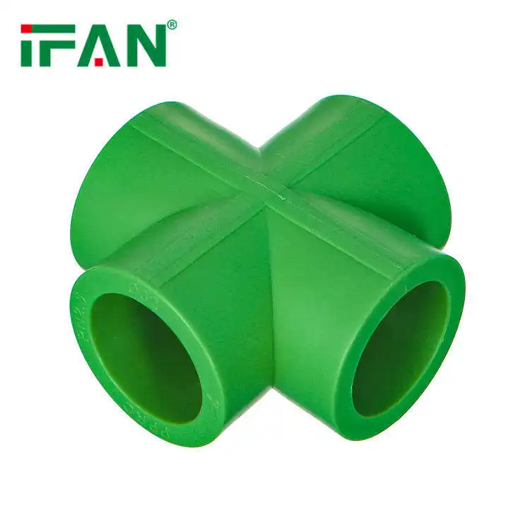 IFAN Precio de fábrica PPR Instalación de tuberías Color verde 20-63MM PPR Accesorios cruzados