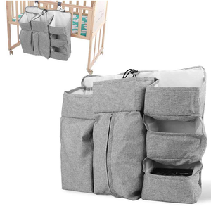Organizador de Fraldas para Bebê com Múltiplos Bolsos para Pendurar no Berço, Organizador de Fraldas para Berçário, Armazenamento para Berço e Trocador - Product Image 1
