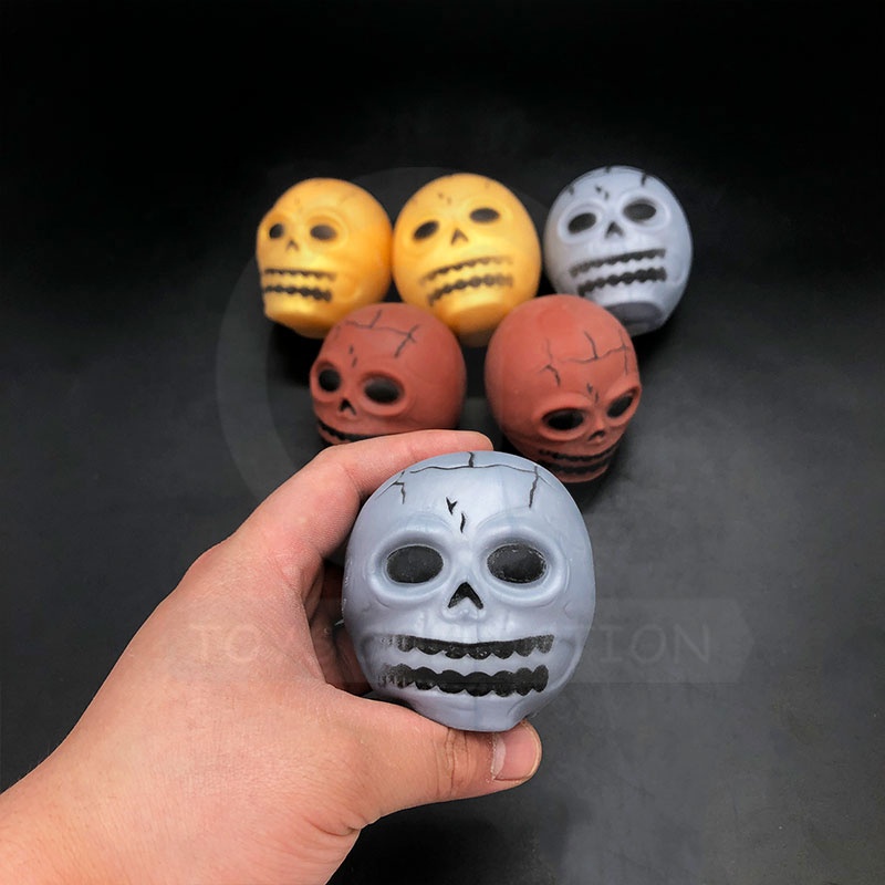Squishy Colorful Vent Fidget Toy TPR Soft Anti Stress Toys Plastic Squishy Skull Animal Capsule Soft Squeeze Toys