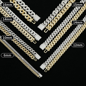 Pulsera Cubana de Moissanita, un Accesorio de Moda, Imprescindible para los Amantes de la Moda/Rap/Hip Hop/Rock - Product Image 1