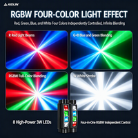 Promotion Projecteur LED Spider à 8 têtes mobiles 8x3W RGBW Beam DMX512 à activation sonore pour DJ, discothèque, bar, mariage, fête
