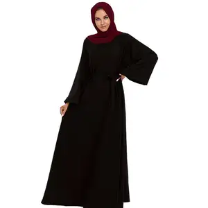Neue Ankunft Mode Stickerei Stil Kimono Abaya Islamische Kleidung Rs Beliebte schwarze muslimische Abaya